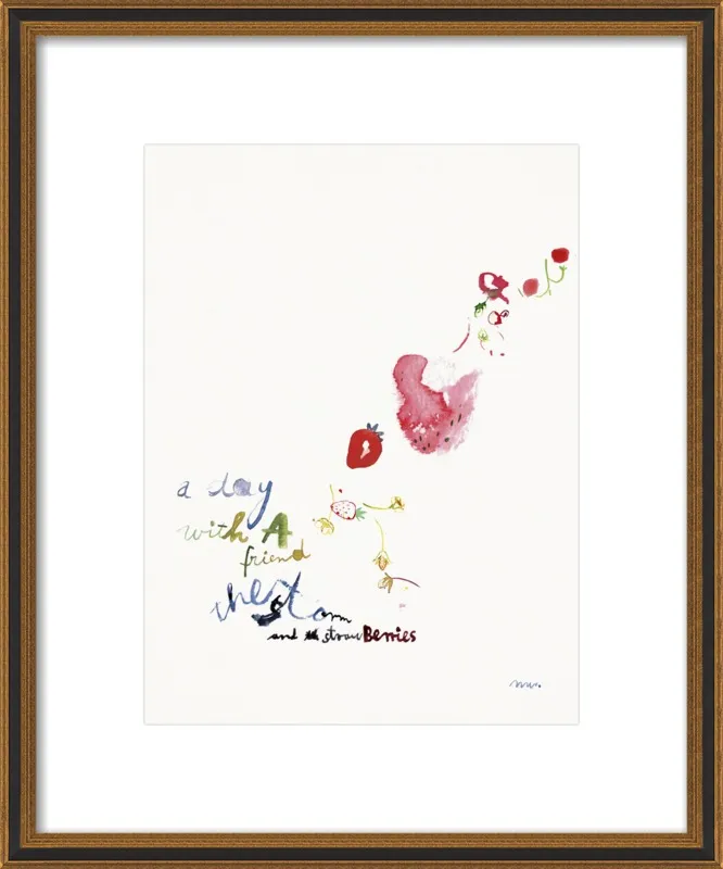 Strawberry Summer Storm by META WRABER for Artfully Walls