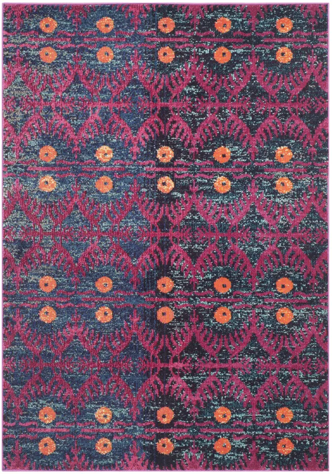Arlo Home Woven Area Rug, MNC213D, Pink/Multi,  4' X 5' 7"