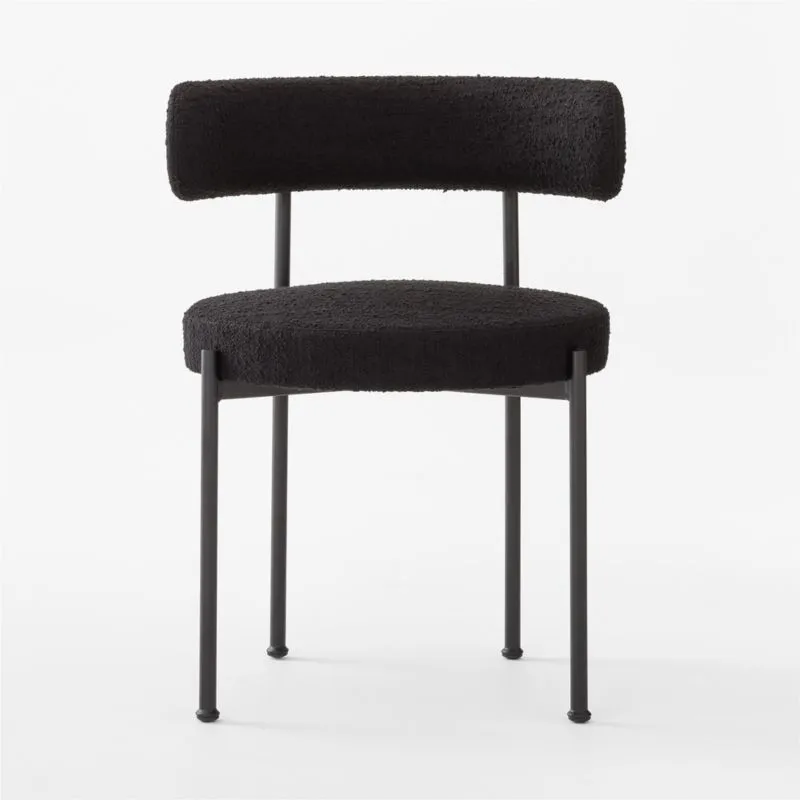 Inesse Black Boucle Dining Chair