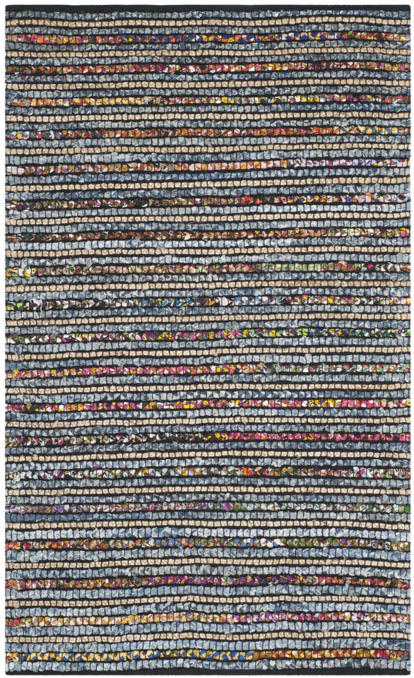 Arlo Home Hand Woven Area Rug, CAP364A, Multi/Natural,  4' X 6'