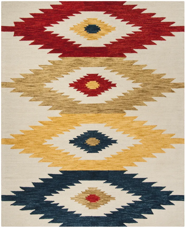 Arlo Home Hand Tufted Area Rug, APN704A, Ivory/Multi,  9' X 12'
