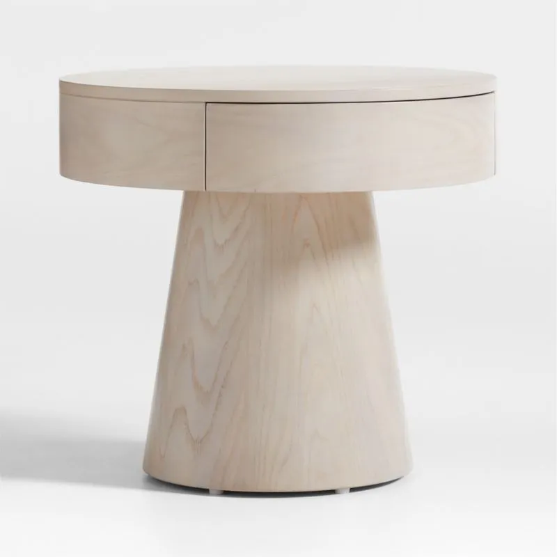 Willy 24" Whitewashed Wood Nightstand by Leanne Ford