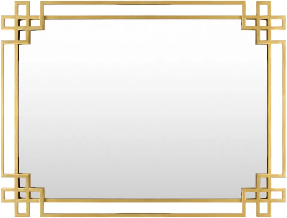 Seth Gold 40"H x 30"W x 1"D Accent Mirror