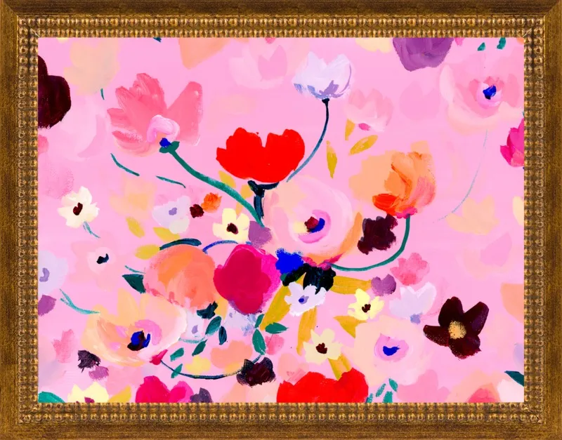 Pink Posey by KT Smail for Artfully Walls
