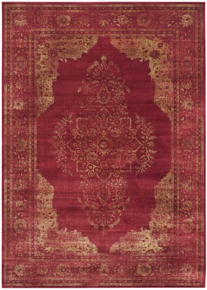 Arlo Home Woven Area Rug, VTG122-6220, Rose,  8' 10" X 12' 2"