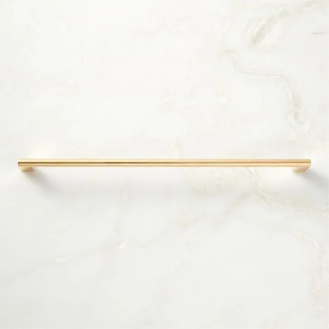 Kela Unlacquered Brass Cabinet Handle 12"