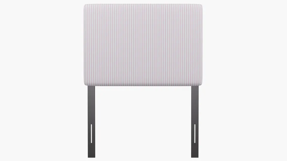Square Back Headboard, Pink Classic Ticking Stripe, Twin