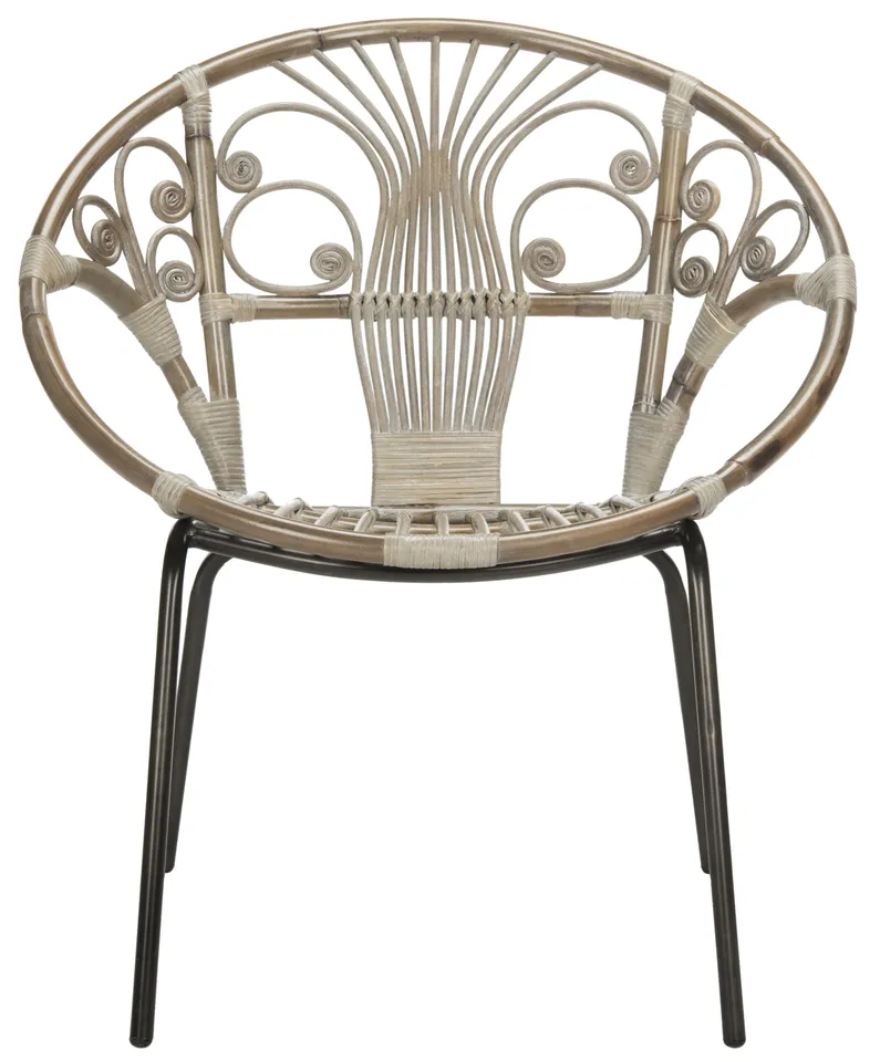 Carlson Accent Chair - Grey White Wash / Black