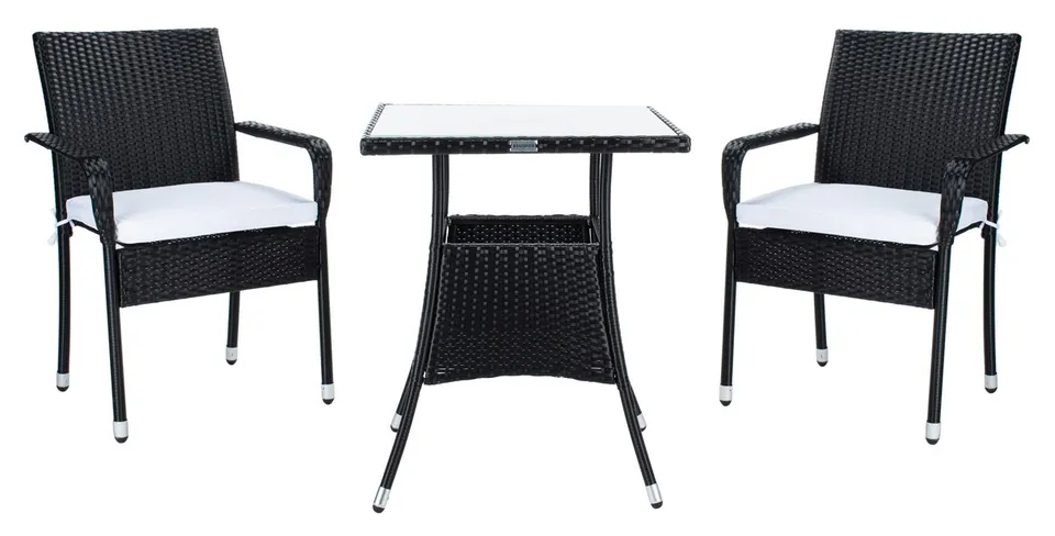 Laban Bistro Set - Black/White