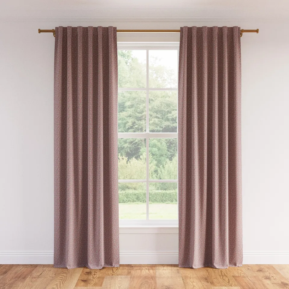 Printed Linen Curtain, Flamingo Hele Bay, 50" x 84", Blackout