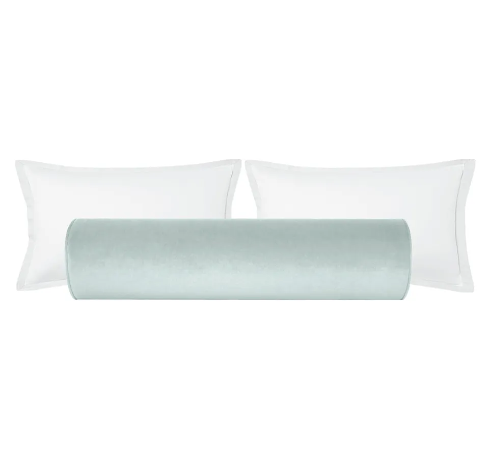 THE BOLSTER :: SOCIETY VELVET // SOFT BLUE - SWATCH 4" X 4"
