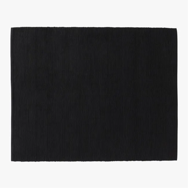 Diver Handwoven Ribbed Black Indoor/Outdoor Performance Area Rug 10'x14'