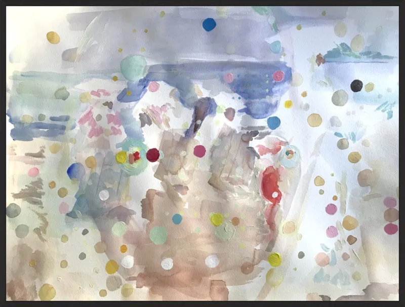 Beach scene (from memory)  by Hannah Dean for Artfully Walls