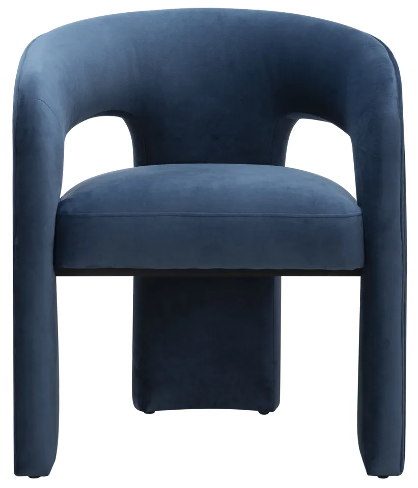 Safavieh Couture Catharia 3 Leg Dining Chair, Navy