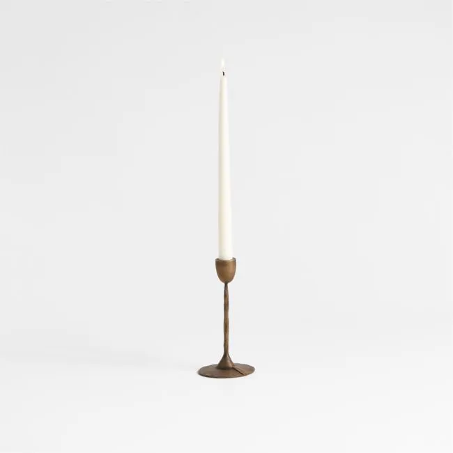 Barteau Small Brass Taper Candle Holder 7"