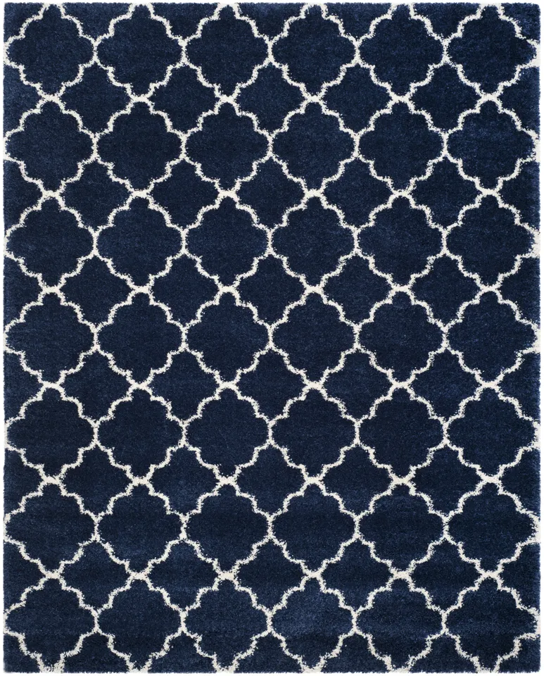 Arlo Home Woven Area Rug, SGH282C, Navy/Ivory,  8' X 10'