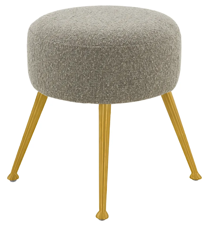 Safavieh Couture Anna Ottoman, Light Grey / Gold