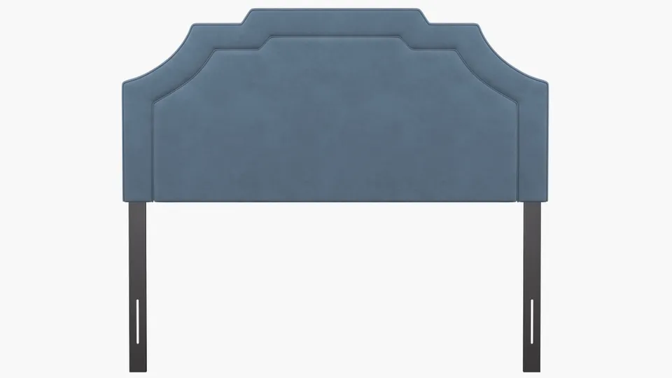 Art Deco Headboard, Ocean Classic Velvet, Queen
