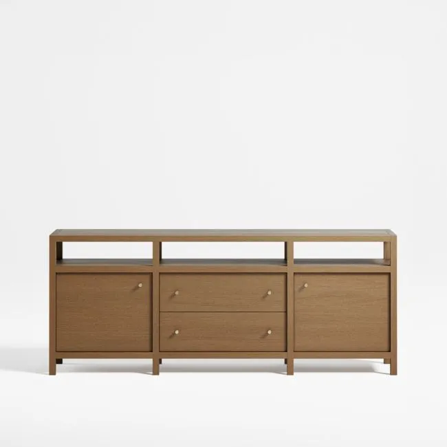 Keane 72" Driftwood Storage Media Console