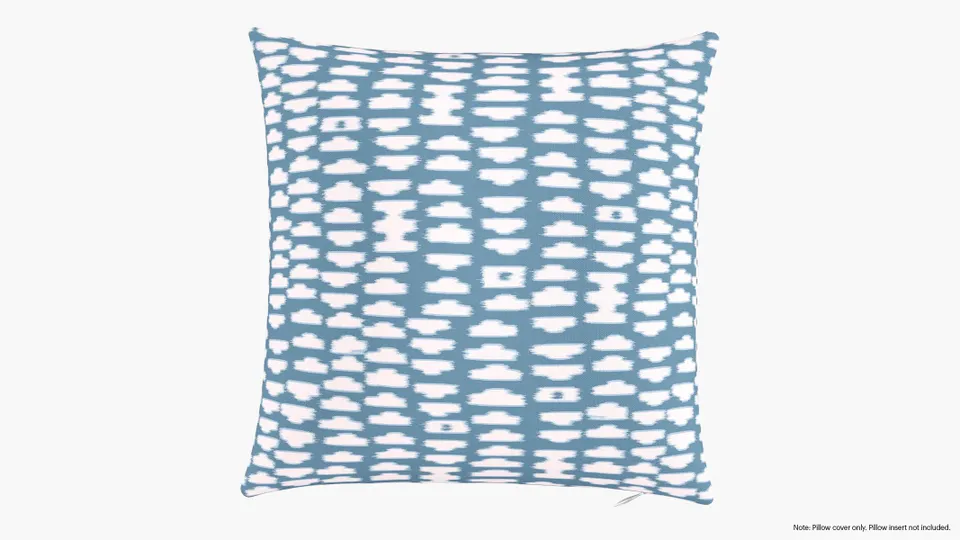 Throw Pillow Cover 16", Dusty Blue Odalisque, 16" x 16"