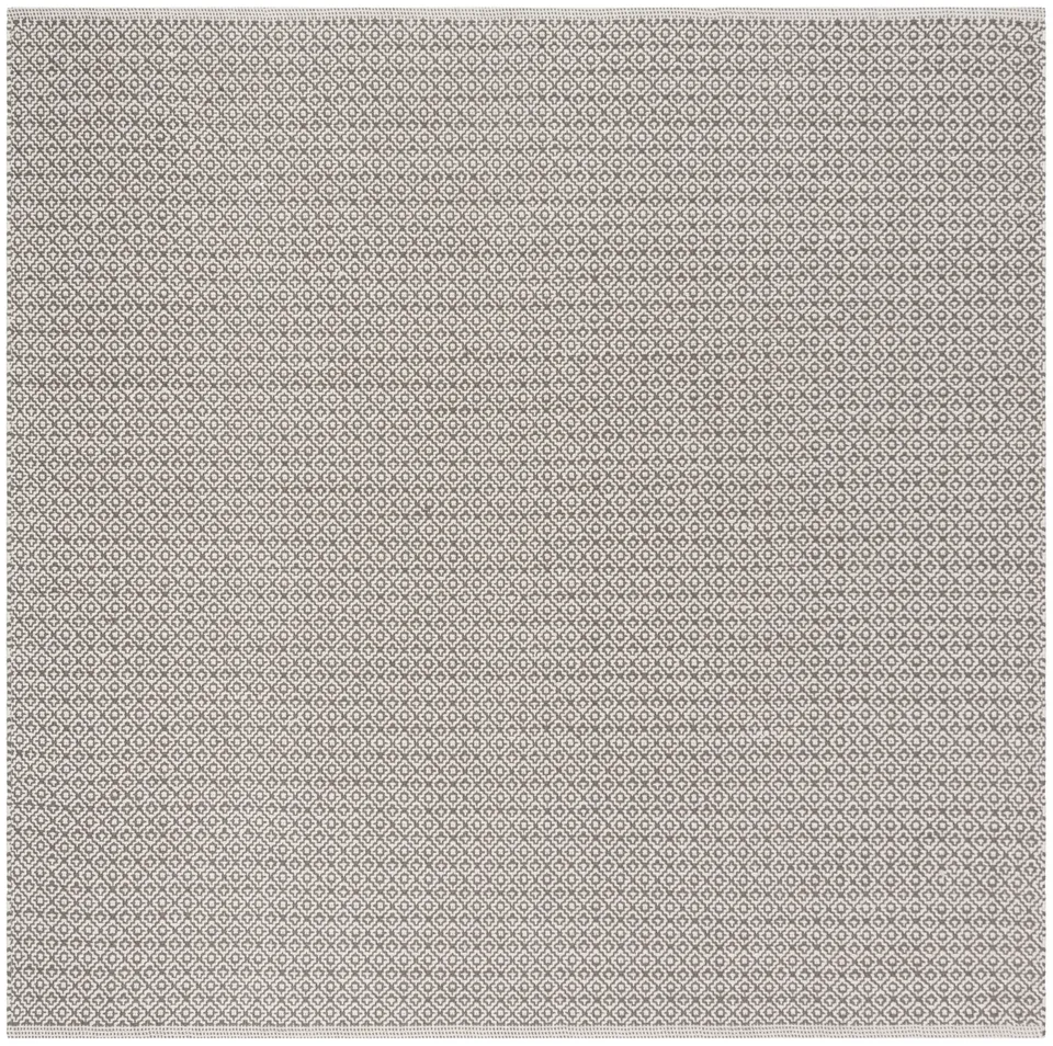 Arlo Home Hand Woven Area Rug, MTK717A, Ivory/Grey,  6' X 6' Square