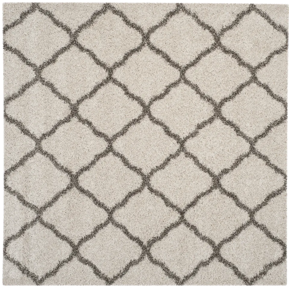 Arlo Home Woven Area Rug, SGH283A, Ivory/Grey,  7' X 7' Square