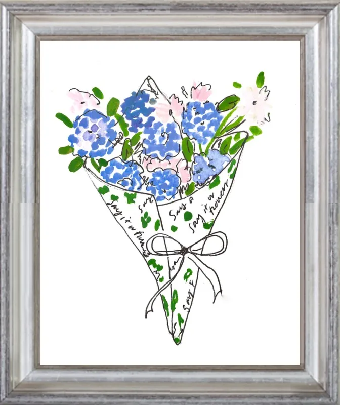 Bodega Flowers in Blue by Larsen McDowell for Artfully Walls