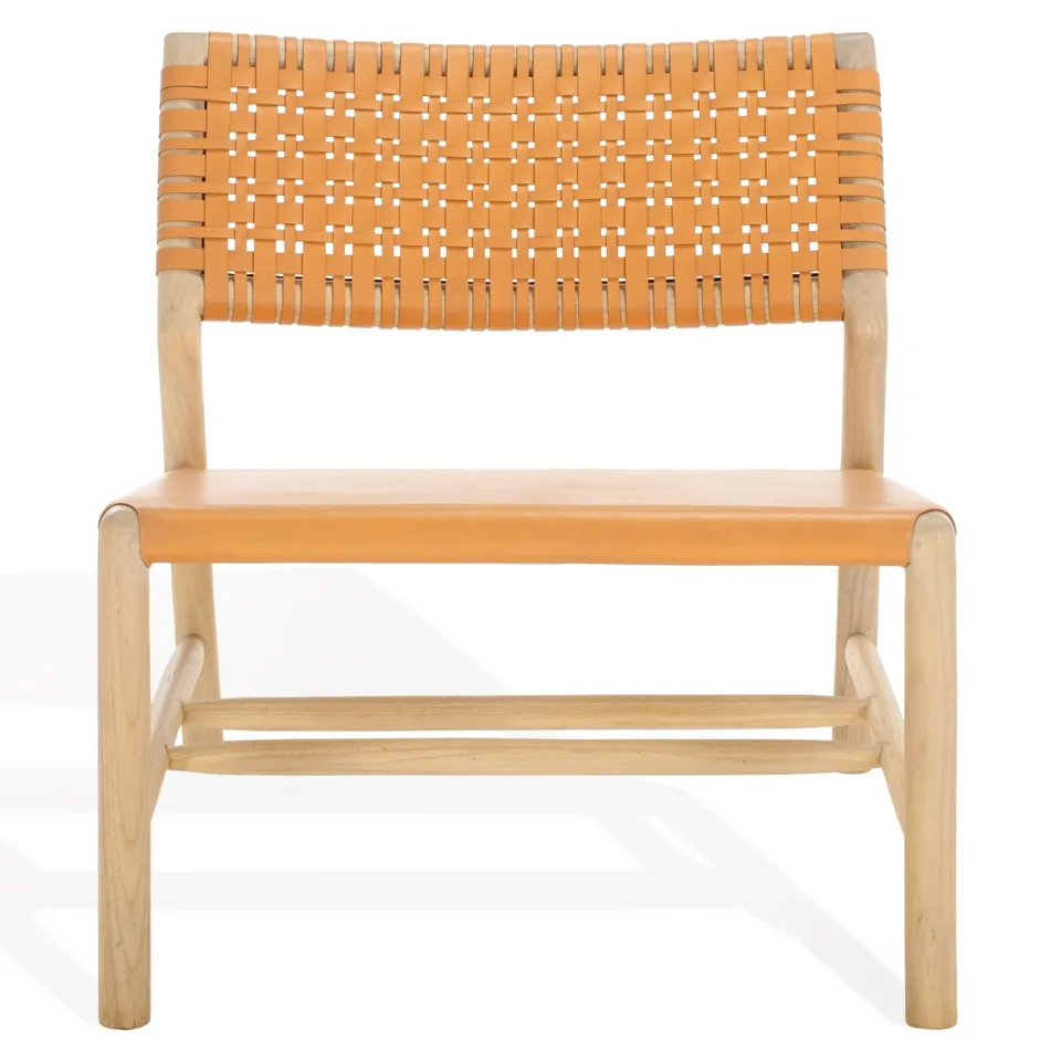 Valdina Woven Leather Acccent - Tan / Natural