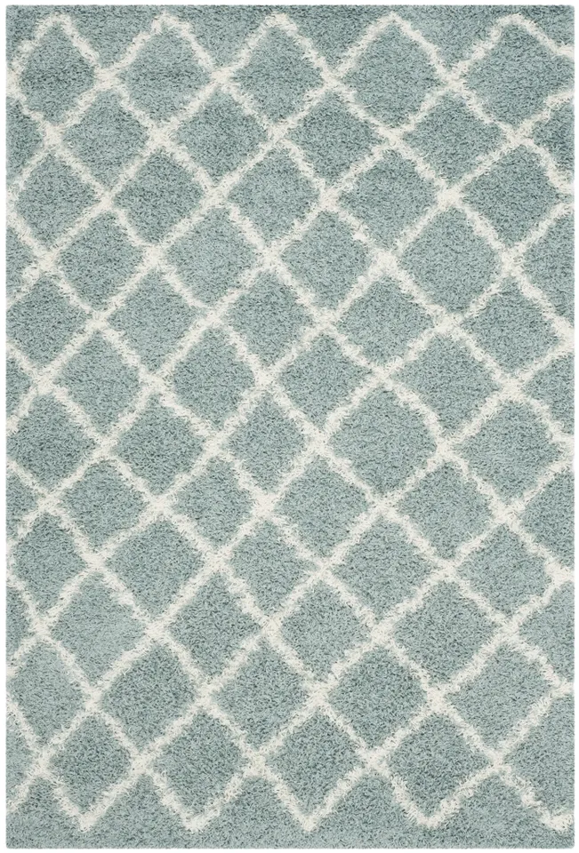 Arlo Home Woven Area Rug, SGD258C, Seafoam/Ivory,  5' 1" X 7' 6"
