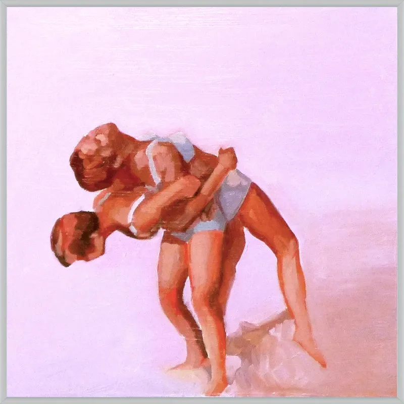 wrestling by Mary Sinner for Artfully Walls