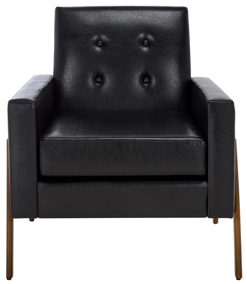Roald Sofa Accent Chair - Black / Antique Coffee