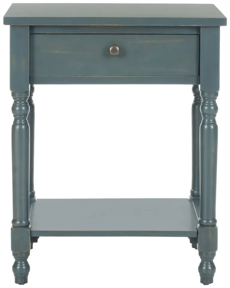 Tami Nightstand With Storage Drawer - Steel Teal