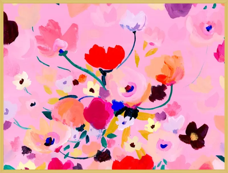 Pink Posey by KT Smail for Artfully Walls