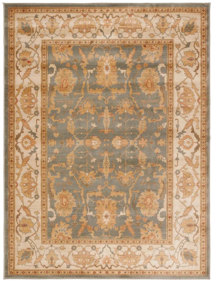 Lauren Ralph Lauren Collection Lrl1666 Rug, Blue / Creme, 9'6" x 13'