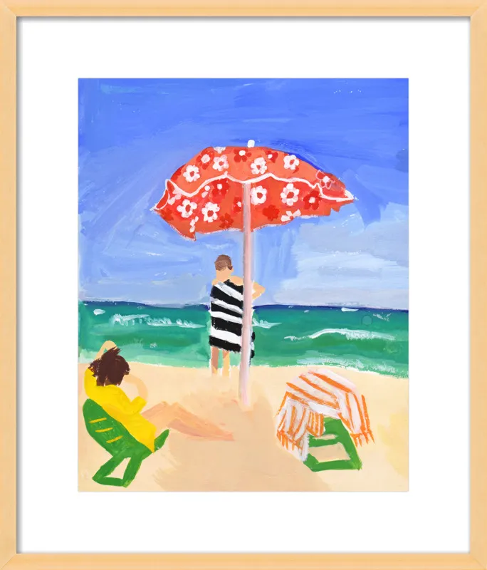 Italian Beach Umbrella by Jackie Mancuso for Artfully Walls