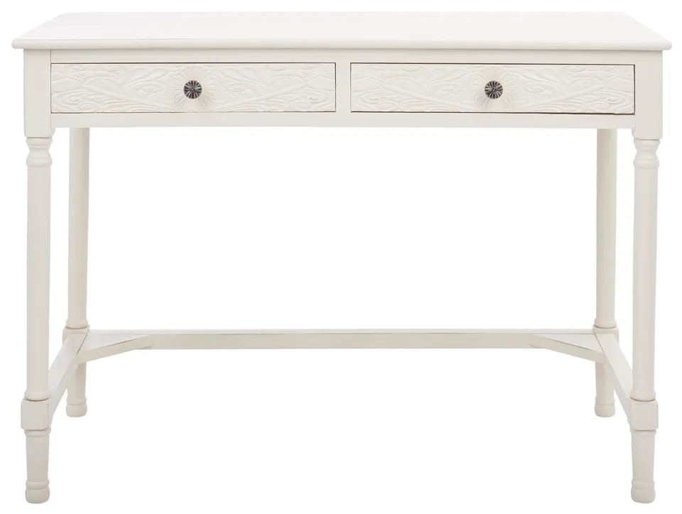 Ryleigh 2 Drawer Desk - Distrssed White