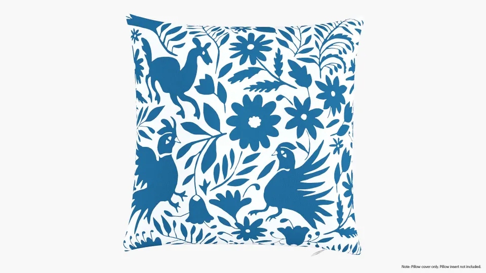 Throw Pillow Cover 16", Cerulean Frida, 16" x 16"