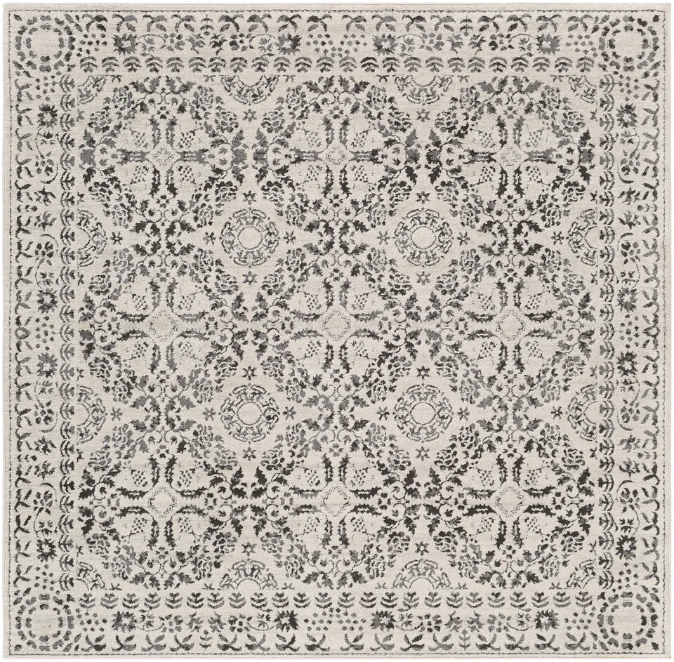 Bahar Beige Indoor 6'7" x 6'7" Machine Woven Rug