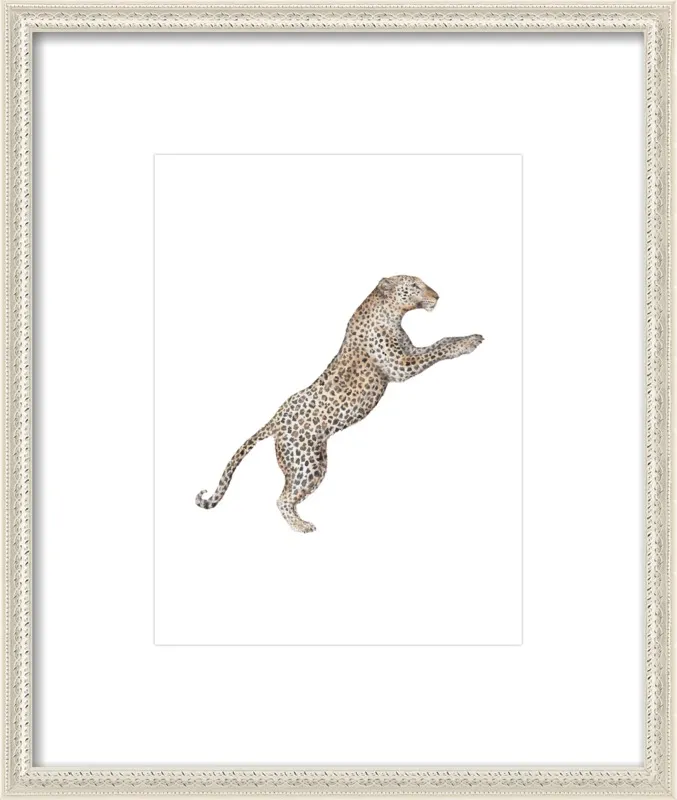 Leaping Leopard Watercolor by Lauren Rogoff for Artfully Walls