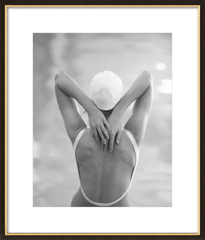 The Swimmer with a white  cap by Lucy Snowe for Artfully Walls