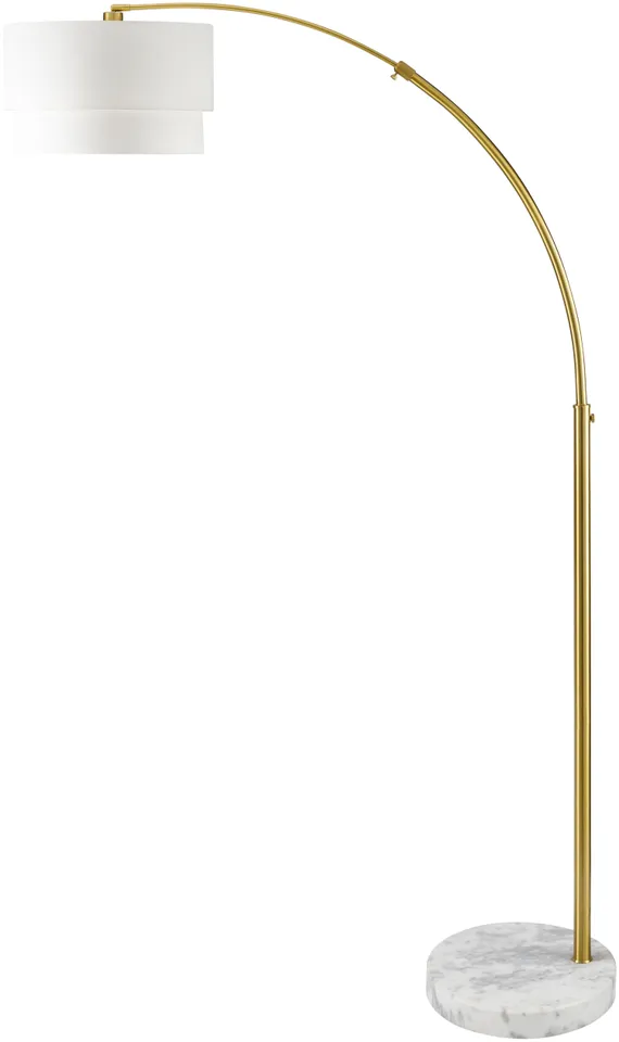 Caldas  Plated 87"H x 71"W x 18"D Accent Floor Lamp