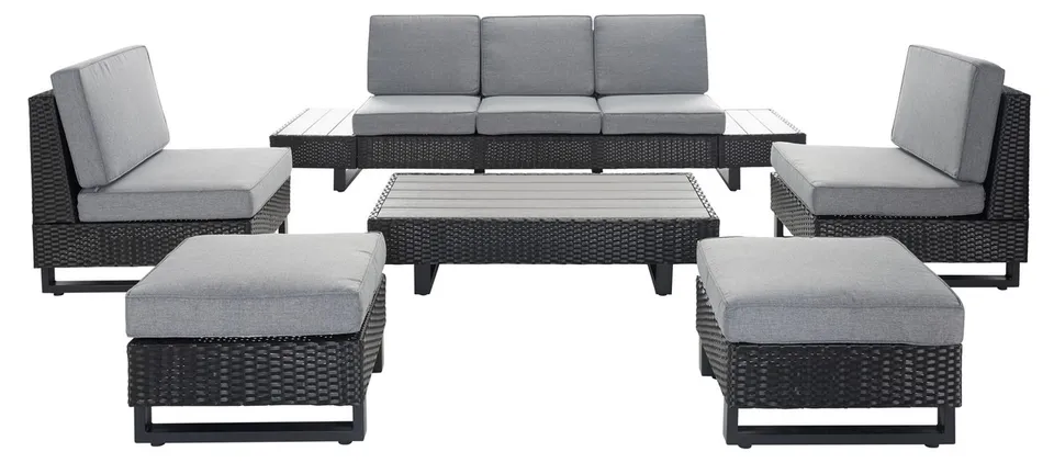 Indoor-Outdoor Dumont 6 Piece Living Set - Gray/Gray