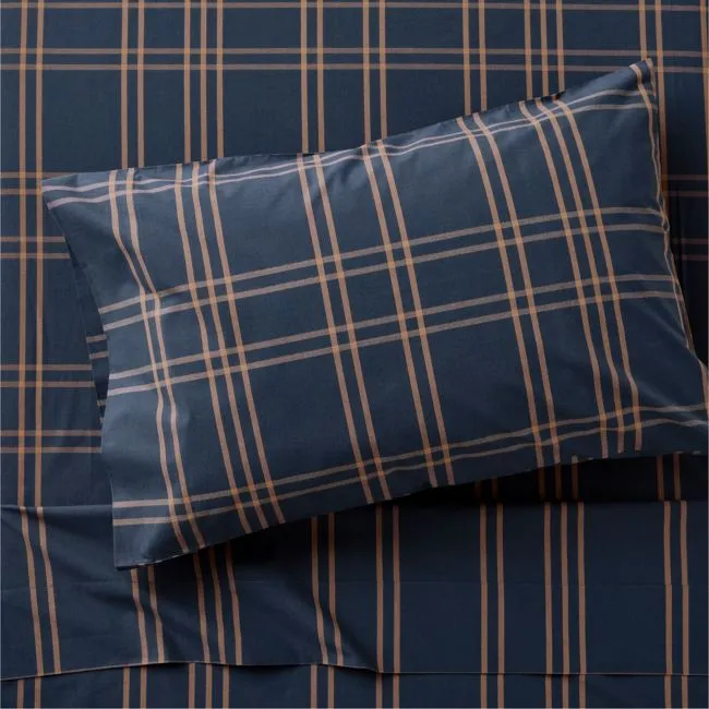 Stax Deep Indigo Organic Yarn Dyed Kids Twin Sheet Set