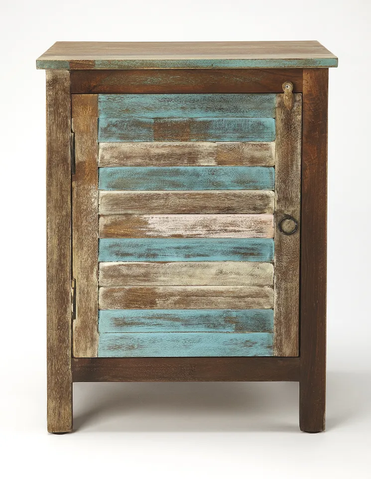 Rustic Shutter Artifacts Accent Cabinet