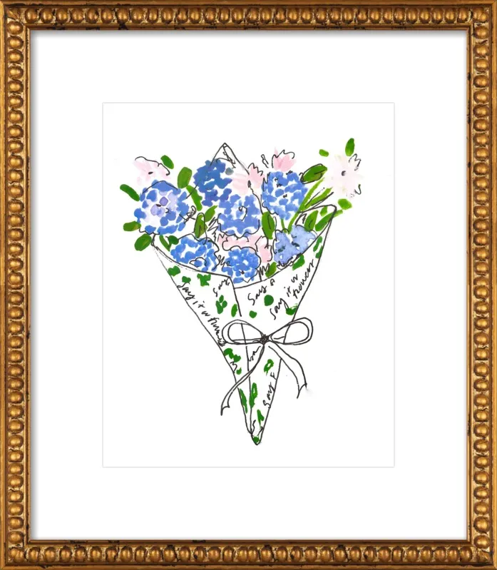Bodega Flowers in Blue by Larsen McDowell for Artfully Walls