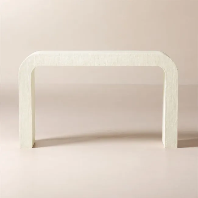 Crescent 52" Ivory Console Table