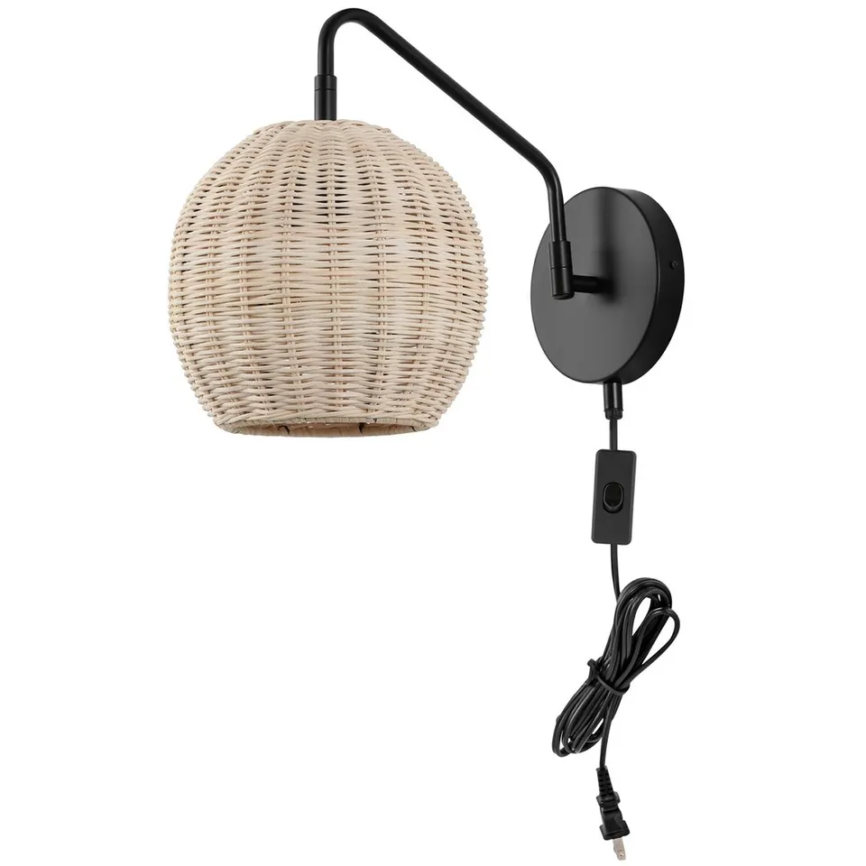 Grigory 15" Wall Sconce, Set Of 2 - Natural / Black