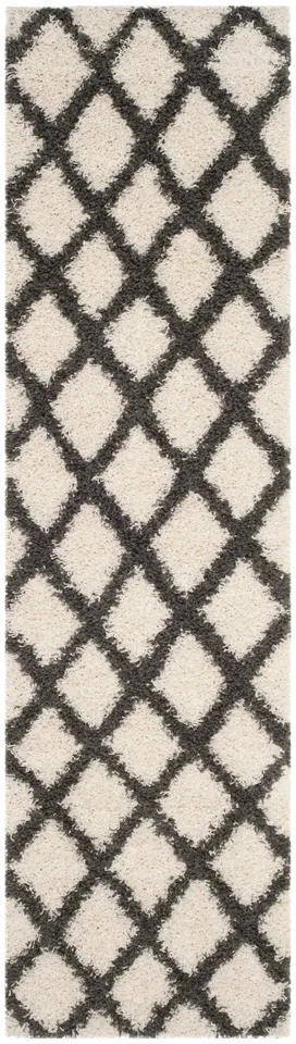 Arlo Home Woven Area Rug, SGDS258H, Ivory/Grey,  2' 3" X 8'