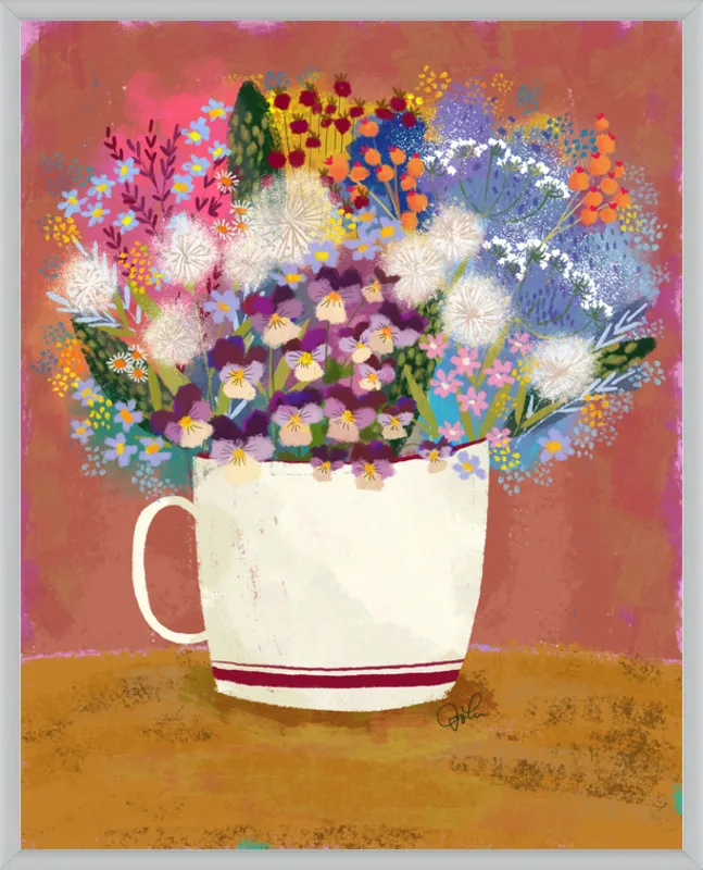 Violas in Russet by Joy Laforme for Artfully Walls