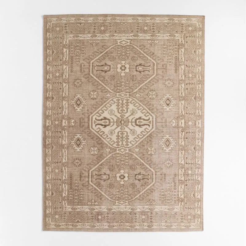 Naples Performance Traditional Ivory Handknotted Area Rug 9'x12'